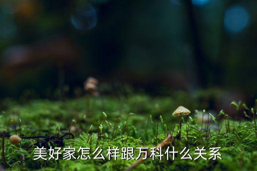 萬科家是什么關(guān)系，美好家和萬科是什么關(guān)系