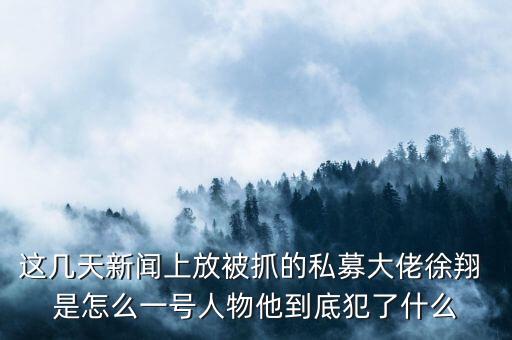 徐翔為什么會(huì)抓，澤熙投資徐翔為什么被抓徐翔被抓后私募怎么辦