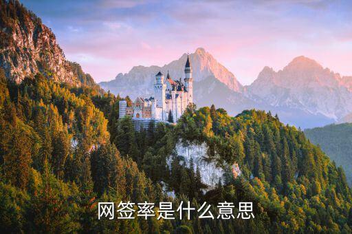 簽約率是什么意思，網(wǎng)簽率是什么意思