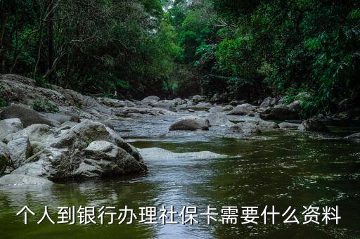 個(gè)人到銀行辦理社?？ㄐ枰裁促Y料