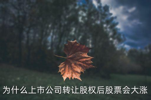 為什么上市公司轉讓股權后股票會大漲