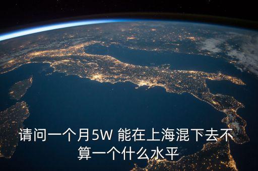 月薪五萬(wàn)上海什么水平，月薪5萬(wàn)在上海算不算高薪
