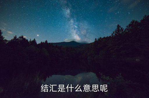 意愿結(jié)匯是什么意思，結(jié)匯是什么意思