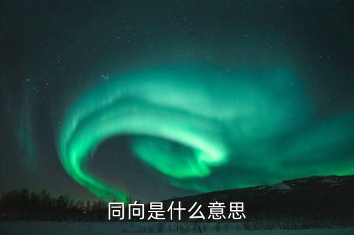 什么是同向交易，什么叫同向