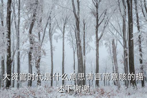什么是泛資產(chǎn)管理時(shí)代，大資管時(shí)代是什么意思請(qǐng)言簡(jiǎn)意賅的描述下謝謝