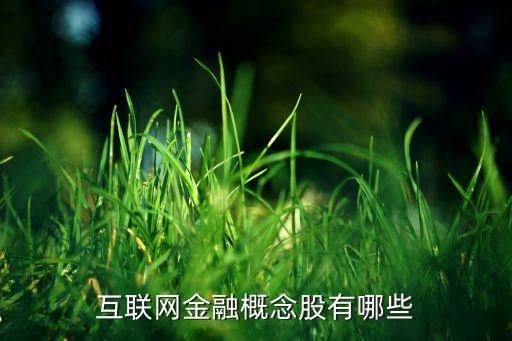 互聯網金融概念股有哪些