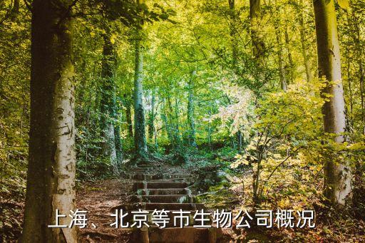 上海、北京等市生物公司概況