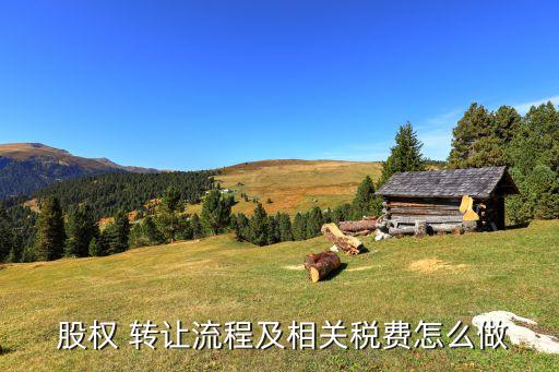  股權 轉讓流程及相關稅費怎么做