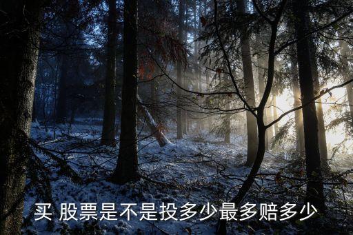 買(mǎi) 股票是不是投多少最多賠多少
