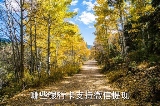 哪些銀行卡支持微信提現