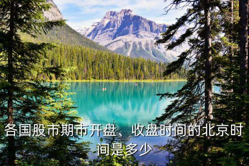 各國股市期市開盤、收盤時間的北京時間是多少