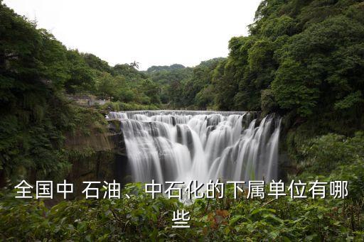 全國中 石油、中石化的下屬單位有哪些