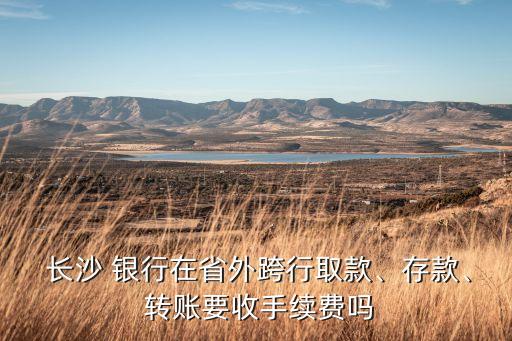  長(zhǎng)沙 銀行在省外跨行取款、存款、 轉(zhuǎn)賬要收手續(xù)費(fèi)嗎