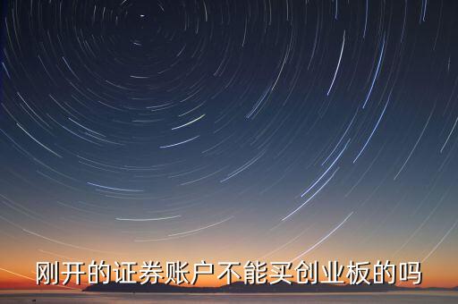 剛開(kāi)的證券賬戶不能買創(chuàng)業(yè)板的嗎