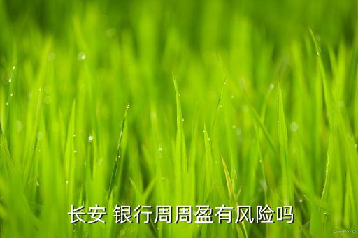  長安 銀行周周盈有風(fēng)險嗎